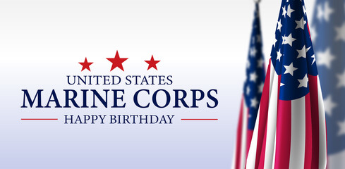 US Marine Corps Birthday Background - obrazy, fototapety, plakaty