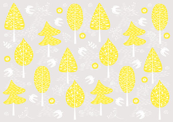 北欧風_木のパターン背景