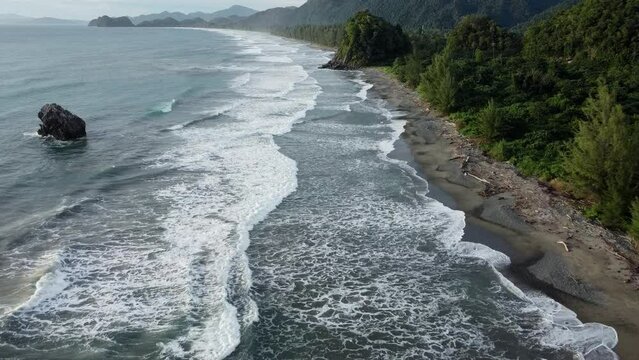 Aerial view of the coast, Aceh, Indonesia.