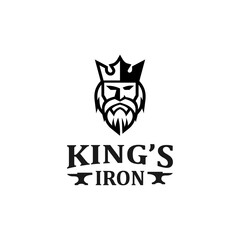 Kings with Iron Industrial Logo Vector Buisness