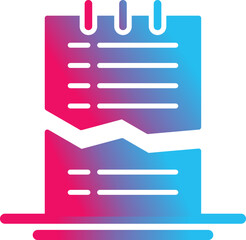 Obraz premium Corrupted List Icon