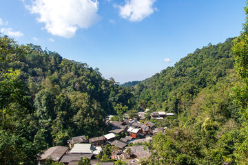 View from the mountain top of Mae Kampong Village Chiang Mai Province