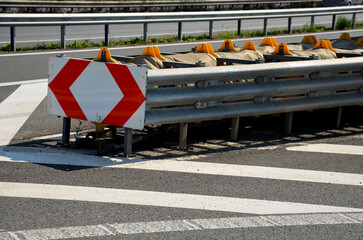 arresting system made of steel construction stops vehicles in a controlled manner in event frontal...