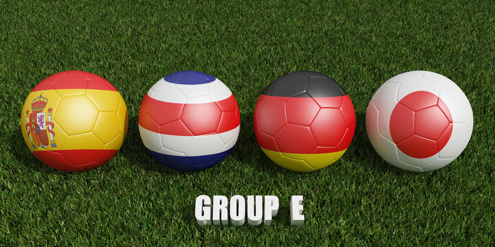 World Cup football championship 2022 group Final .3d rendering