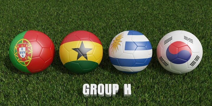 World Cup football championship 2022 group Final .3d rendering