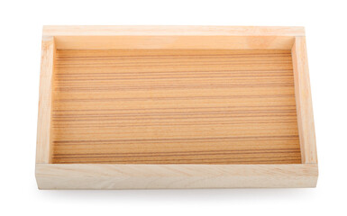 wood plate isolated on white background.