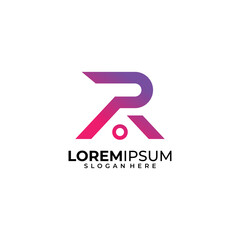 Letter AR RA logo icon design template elements