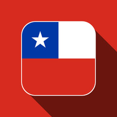 Naklejka premium Chile flag, official colors. Vector illustration.