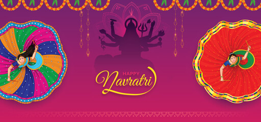 Goddess Durga, Shubh Navratri festival, Happy Dussehra and Durga Puja
