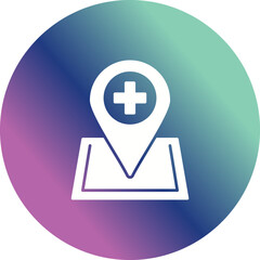 Obraz premium Location hospital Icon