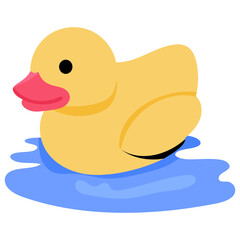 Easy to use flat sticker of rubber duck 