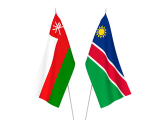 Sultanate of Oman and Republic of Namibia flags