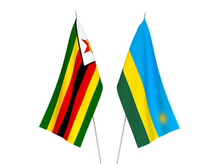 Zimbabwe and Republic of Rwanda flags