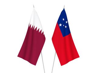 Qatar and Independent State of Samoa flags
