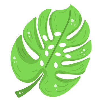 A trendy flat sticker of palm leaf 