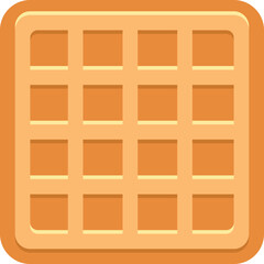 Waffle square icon. Belgian sweet cooked dish