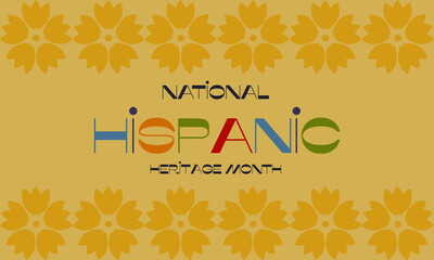 Hispanic Heritage Month background. Poster, card, banner