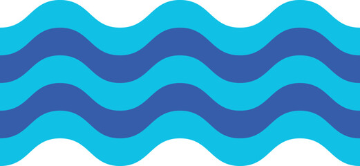 Waving lines. Abstract blue logo. Water symbol