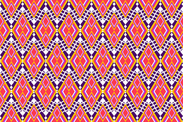 beautiful ethnic abstract art. Ikat seamless pattern in tribal, folk embroidery, Mexican style.Aztec geometric art ornament print. Design for carpet, wallpaper, clothing, wrapping.