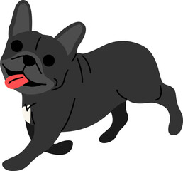 French bulldog illustration