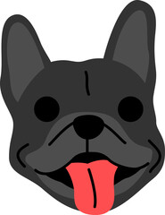 French bulldog illustration