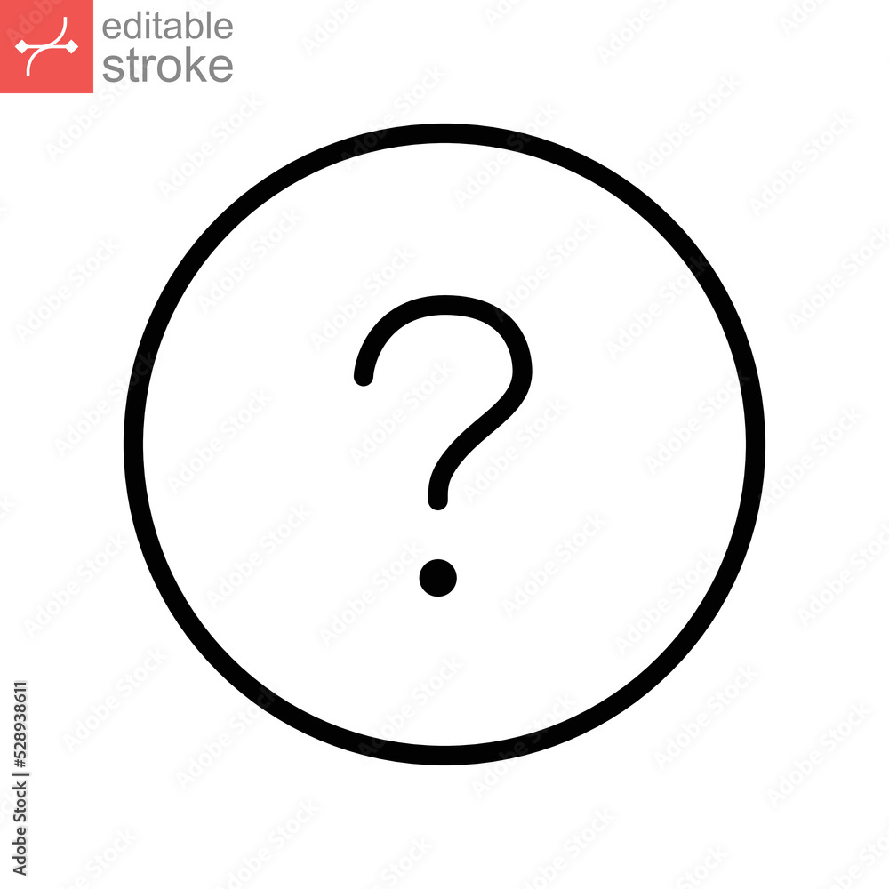 Aufkleber question mark icon. faq discussion speak symbol, talk investigation in round. help problem informati