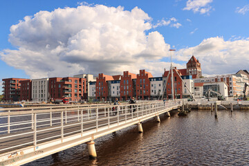 Hansestadt Greifswald; Stadthafen mit Drehbrücke