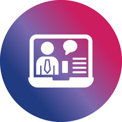 Online Job Interview Icon