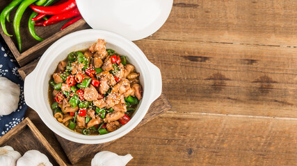A plate of delicious chili fried chicken
