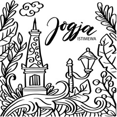  Doodle Of Yogyakarta City Of Indonesia 