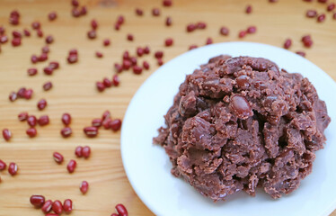 Japanese Sweet Red Bean Paste Called Anko, a Popular Traditional Japanese Confectionery Filling