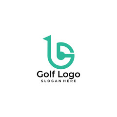 golf logo vector design illustration