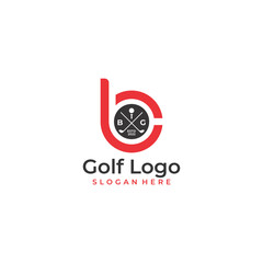 golf logo vector design illustration