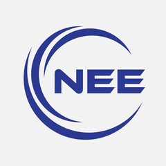 NEE letter logo design on background NEE creative initials letter logo concept. NEE letter design