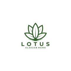 lotus logo vector design illustration