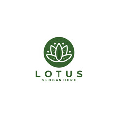 lotus logo vector design illustration