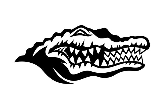 Crocodile icon logo design Royalty Free Vector Image