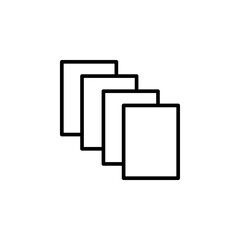 Layers Vector Icon. Four Layers. Vector sign in simple style isolated on white background.