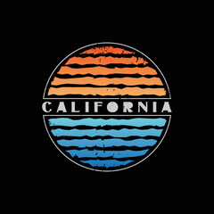 California illustration typography. perfect for designing t-shirts, shirts, hoodies, poster, print