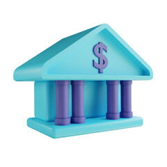 3D illustration bank