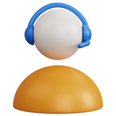 3d rendering user call center isolated
