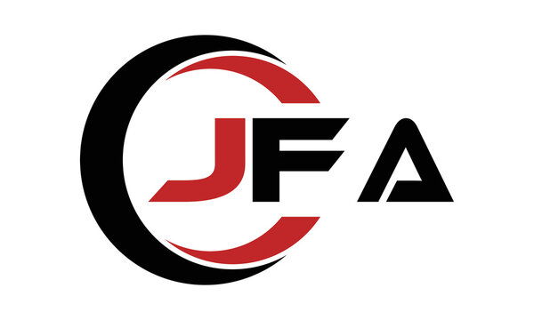 JFA three letter swoosh logo design vector template | monogram logo | abstract logo | wordmark logo | letter mark logo | business logo | brand logo | flat logo | minimalist logo | text | word | symbol