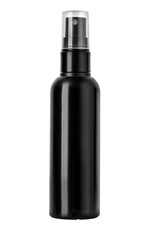 Black plastic bottle spray