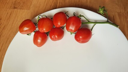 cherry tomatoes on a plate