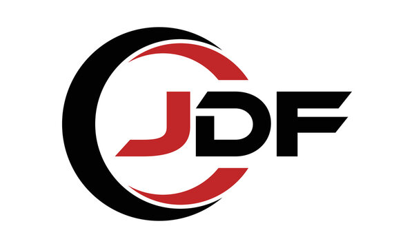 JDF three letter swoosh logo design vector template | monogram logo | abstract logo | wordmark logo | letter mark logo | business logo | brand logo | flat logo | minimalist logo | text | word | symbol