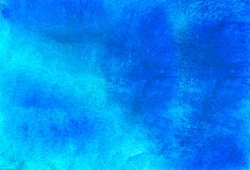 hand drawn blue abstract watercolor background. 