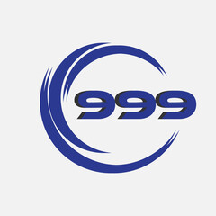 999 letter logo design on background 999 creative initials letter logo concept. 999 letter design

