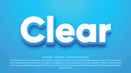 Clear 3d editable text effect © Mugi_Mulya