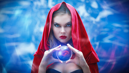 magician with crystal ball