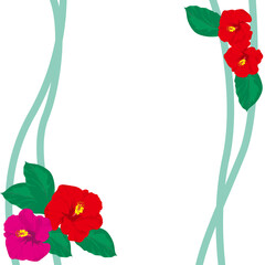 ハイビスカスのフレーム